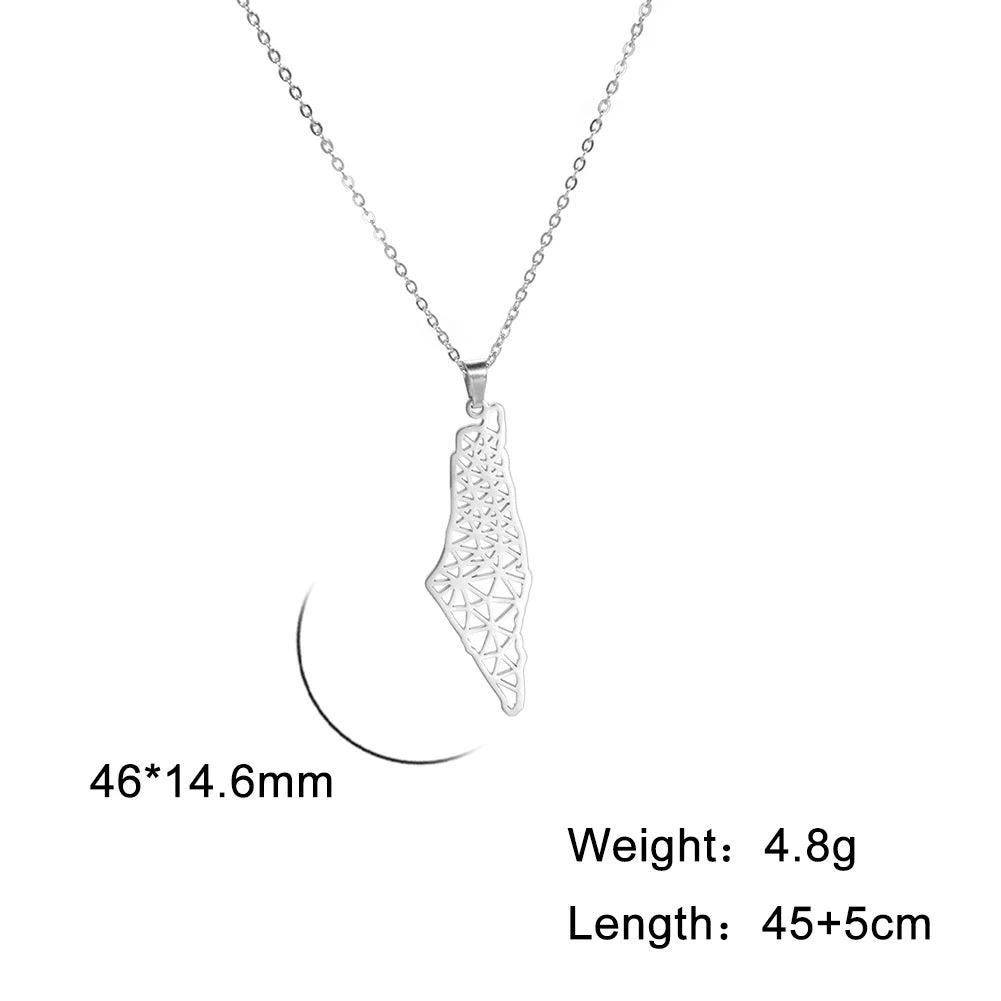 Palestine Map Necklace (Multiple Designs)