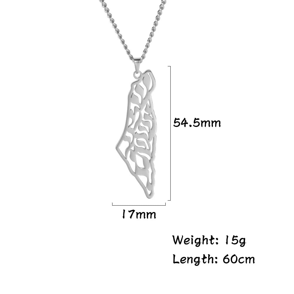 Palestine Map Necklace (Multiple Designs)