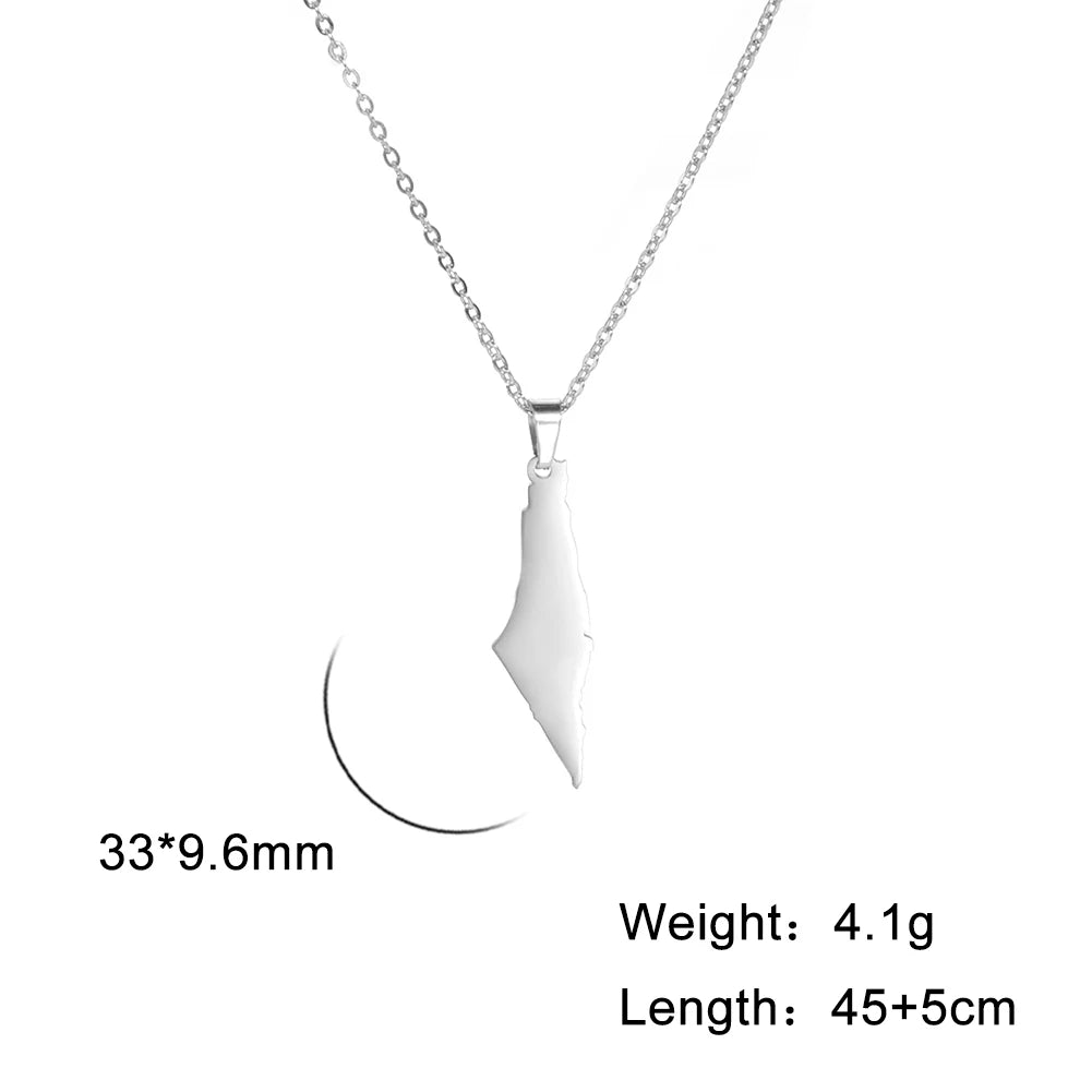 Palestine Map Necklace (Multiple Designs)
