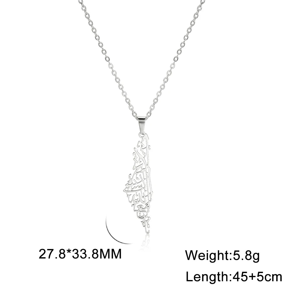 Palestine Map Necklace (Multiple Designs)