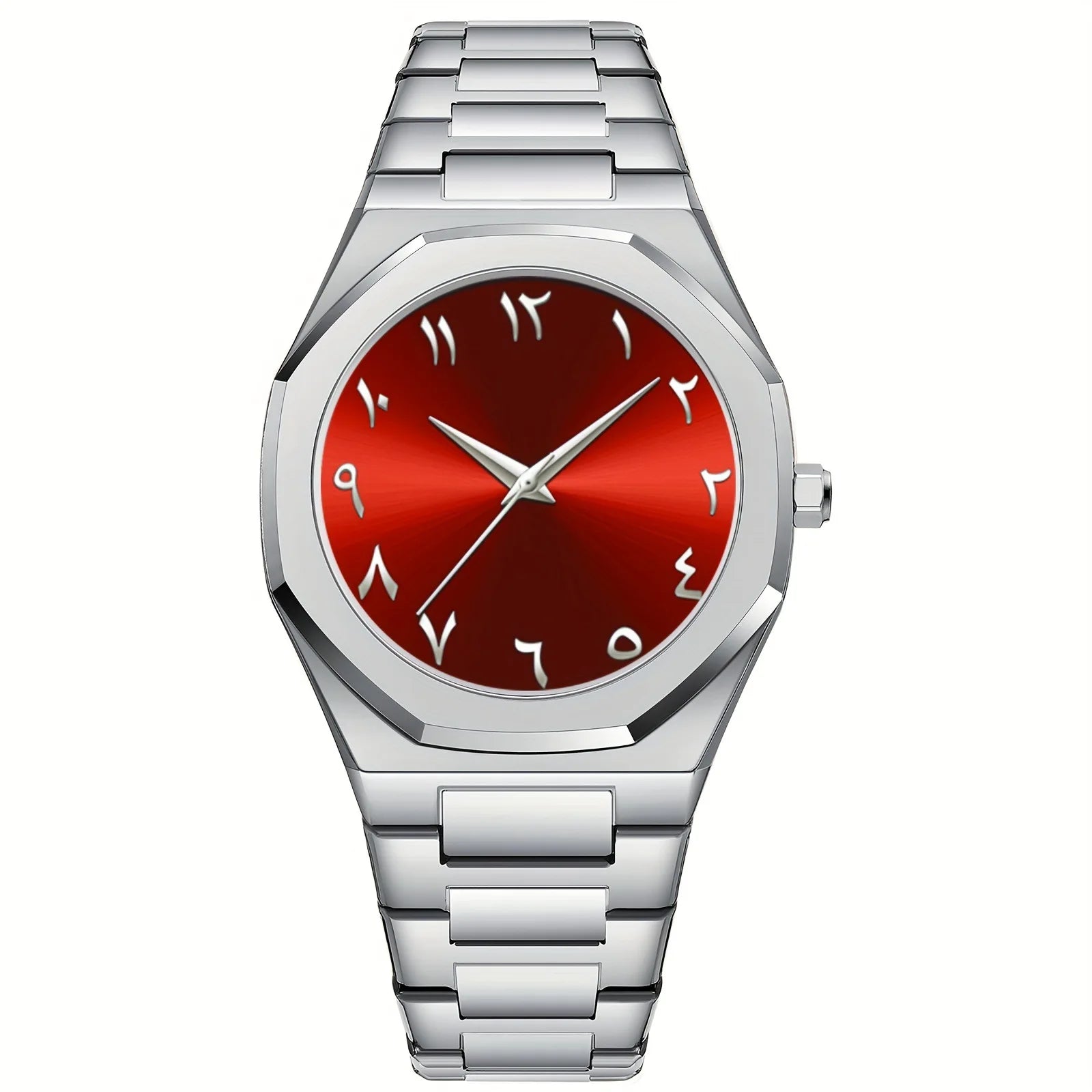 Fashion Business Men Watch Top Brand Luxury Steel Belt Black Simple Arabic Digital Dial Quartz Wristwatches Relogios Masculino