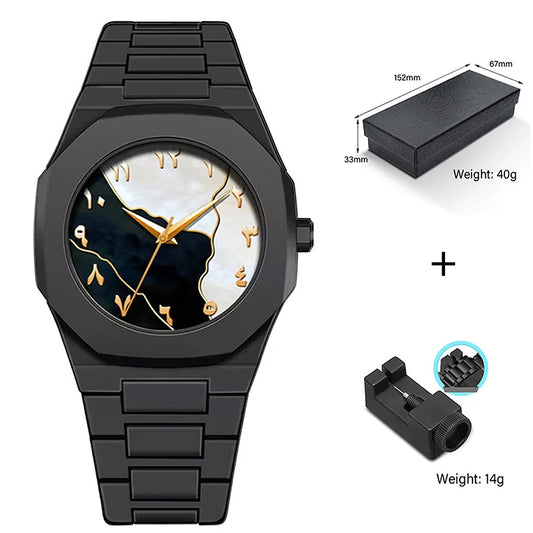 UTHAI New Trend Creative Design Arabic Numeral Quartz Watch Polycarbonate Granules Waterproof Men'S Watch