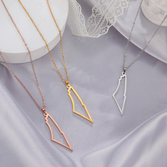 Palestine Map Necklace (Multiple Designs)
