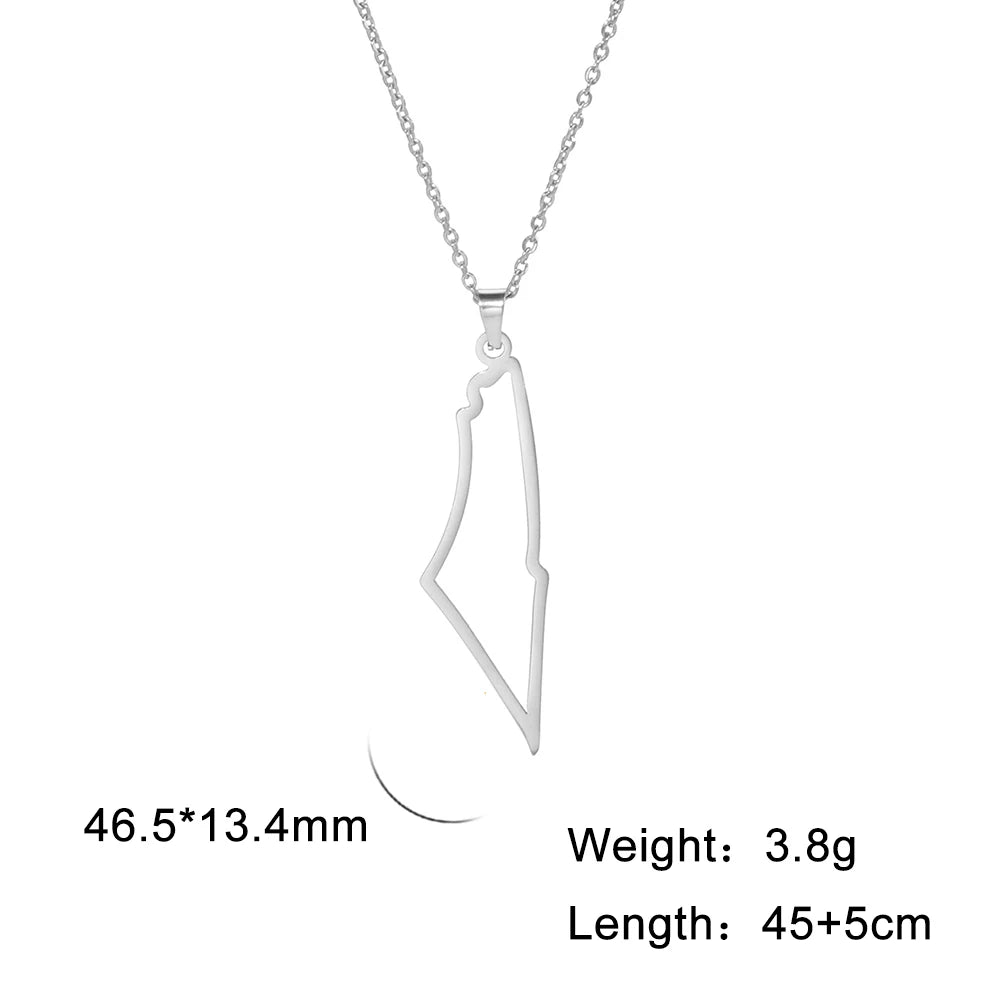 Palestine Map Necklace (Multiple Designs)