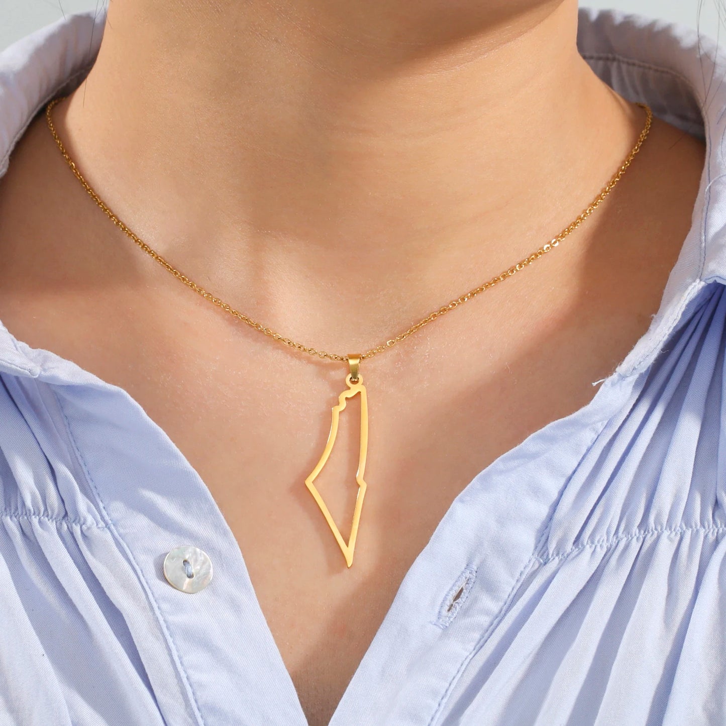 Palestine Map Necklace (Multiple Designs)