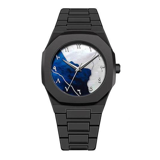 UTHAI New Trend Creative Design Arabic Numeral Quartz Watch Polycarbonate Granules Waterproof Men'S Watch